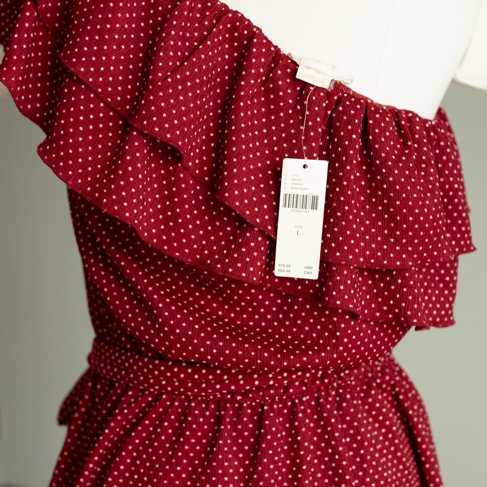 Maeve for Anthropologie Polka Dot Ruffle Top NWT - Picture 3 of 13